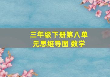 三年级下册第八单元思维导图 数学